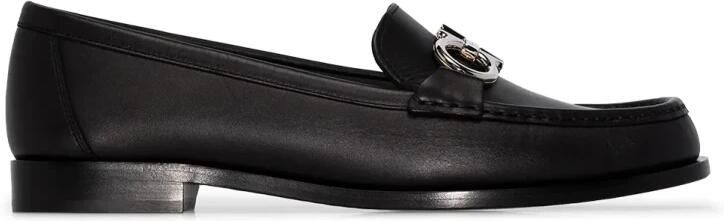 Ferragamo Gancini Plaque Loafers met lage hak