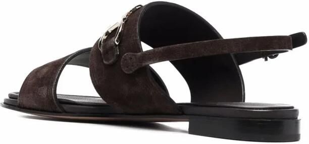 Ferragamo Gancini-Plaque Suede Sandalen - Foto 2