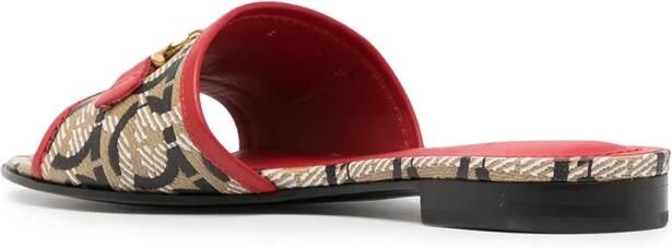 Ferragamo Gancini-Print 20Mm Muiltjes - Foto 2