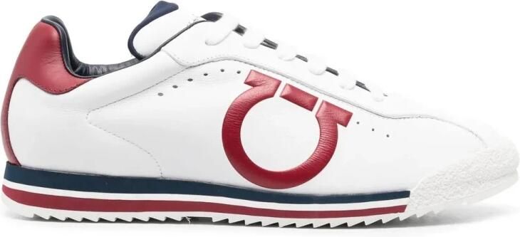 Ferragamo Gancini Print Low-Top Sneakers