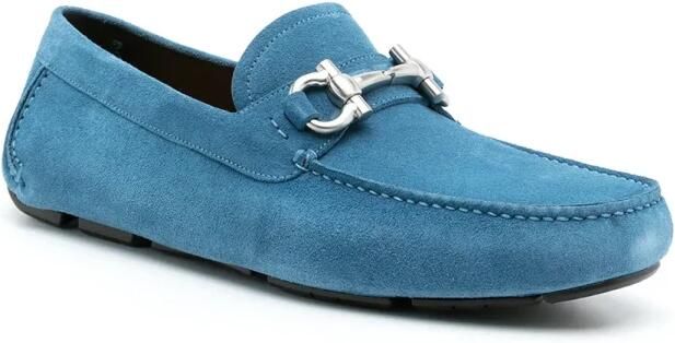 Ferragamo Gancini Suede Driving Loafers