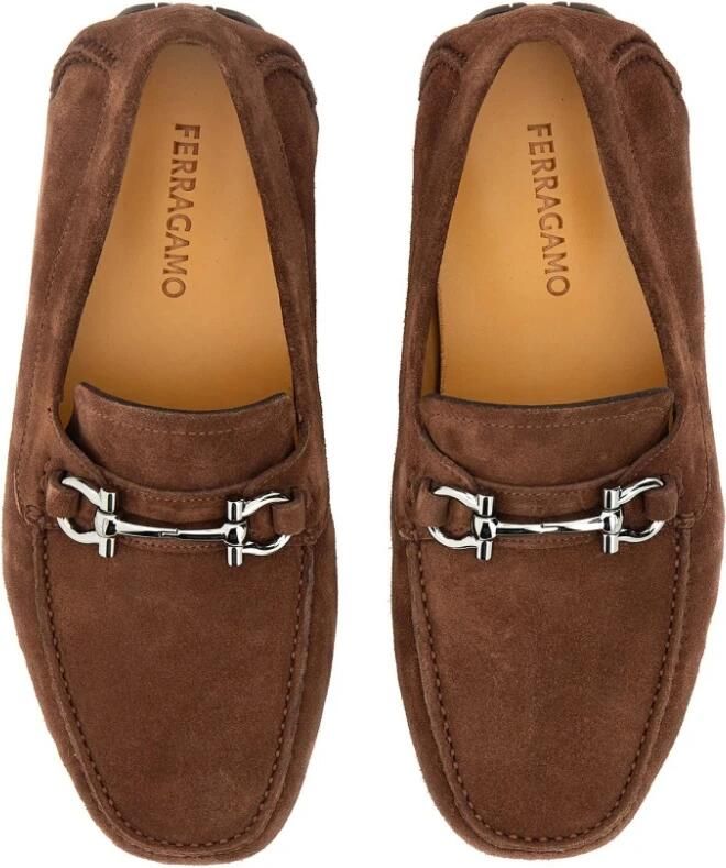 Ferragamo Gancini Suède Loafers - Foto 2