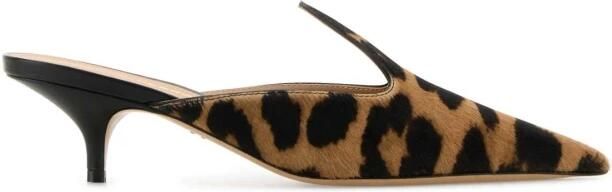 Ferragamo Gedrukte kalfshaar Dorye muilezels