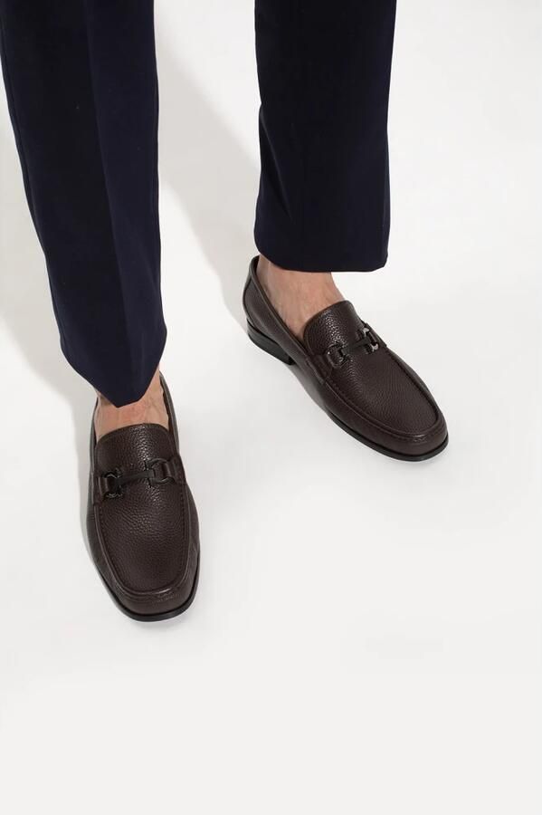Salvatore Ferragamo Bruine platte schoenen Brown Heren