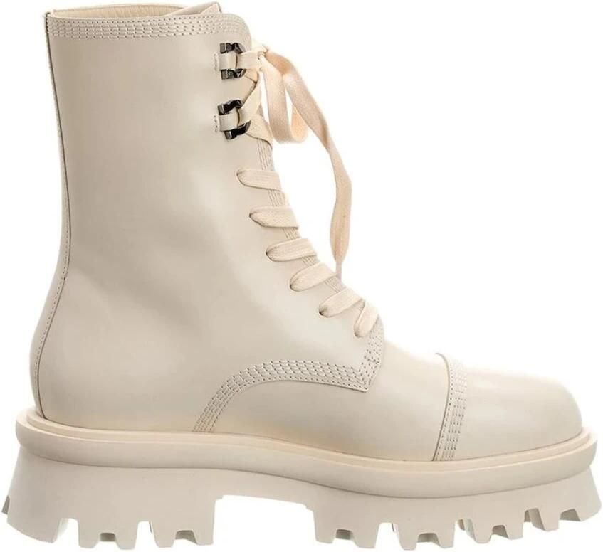 Ferragamo Kira Leren Combat Boots
