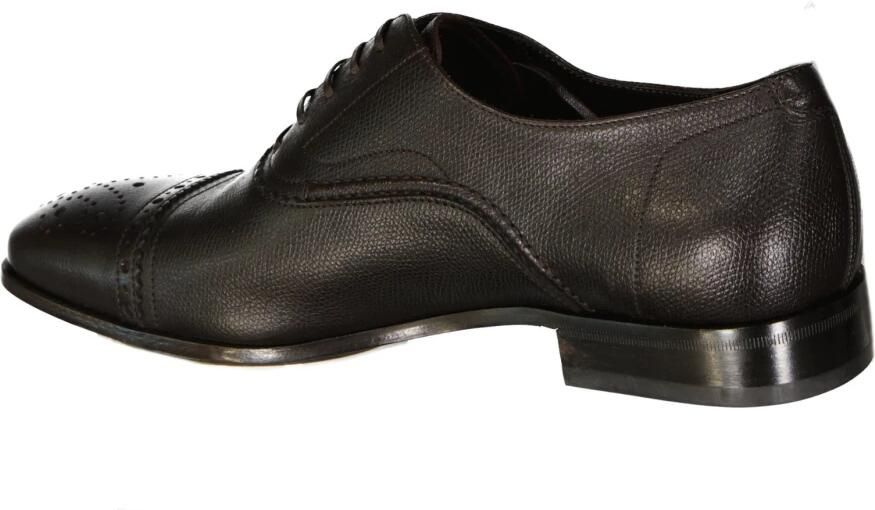 Salvatore Ferragamo Leren Lace-Up Derbies met Geperforeerd Detail Brown Heren - Foto 2