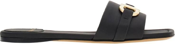 Salvatore Ferragamo Luxe sandalen van kalfsleer met vierkante neus Black Dames