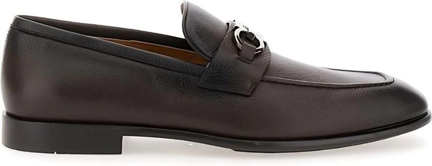 Salvatore Ferragamo Loafers van gehamerd leer met Gancini-detail Brown Heren - Foto 2