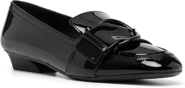 Ferragamo Leren loafers met gespdetail