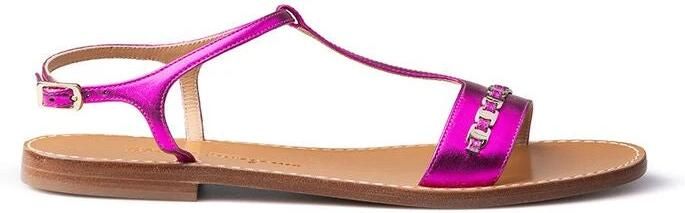 Ferragamo Paarse leren sandaal - Foto 2