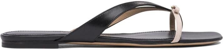 Ferragamo Zwarte Leren Sandalen voor Vrouwen