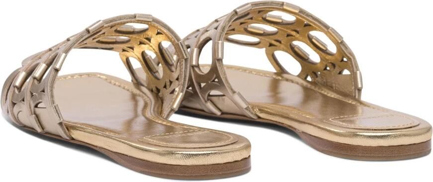 Ferragamo Gouden Sandalen voor Vrouwen Elegante Stijl - Foto 4