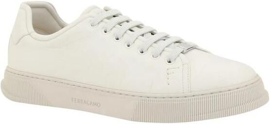 Salvatore Ferragamo Elegante Leren Sneakers White Heren - Foto 2