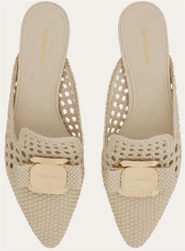 Ferragamo Leren Trenchy Muiltjes