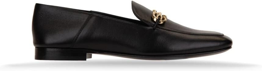 Salvatore Ferragamo Zwarte Leren Loafers Slip-on Stijl Black Dames