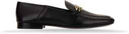 Salvatore Ferragamo Zwarte Leren Loafers Slip-on Stijl Black Dames