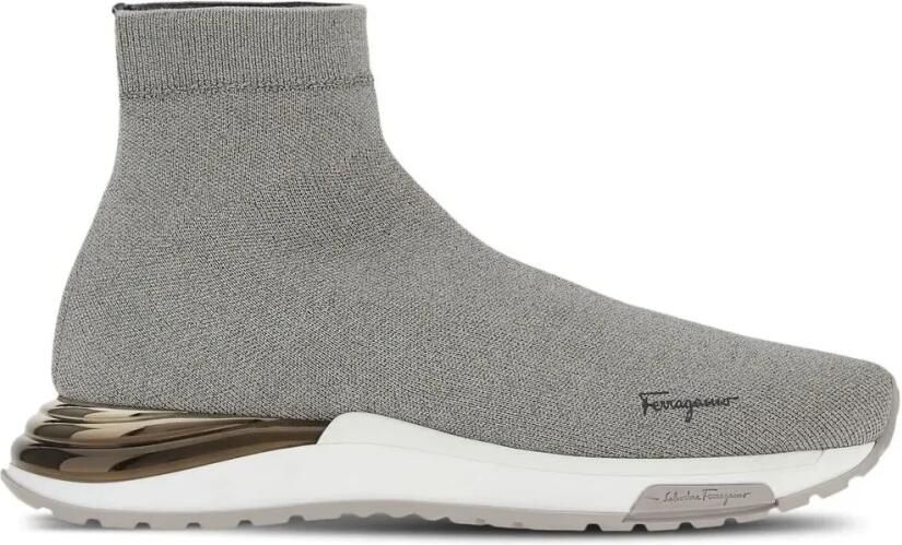Ferragamo Logo-Print Sock Sneakers