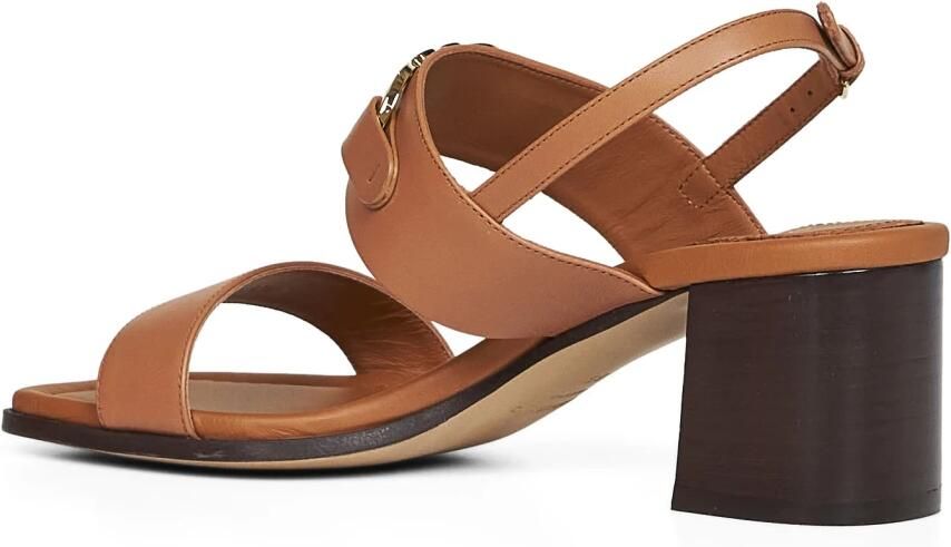 Salvatore Ferragamo Sandalen Leather Sandals With Logo in bruin - Foto 2