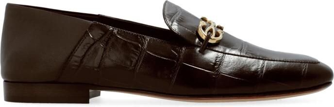 Ferragamo Leren Instaploafers met Gouden Detail - Foto 2