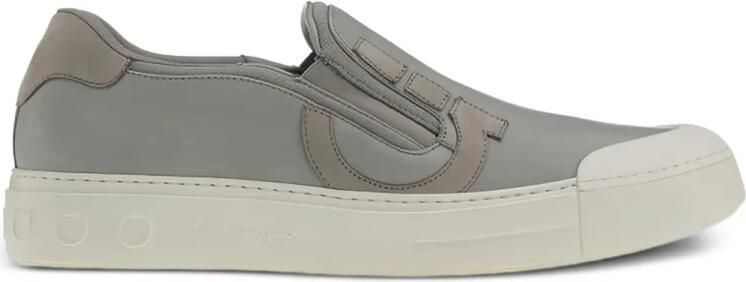 Ferragamo Marino Gancini-Logo Slip-On Loafers - Foto 2