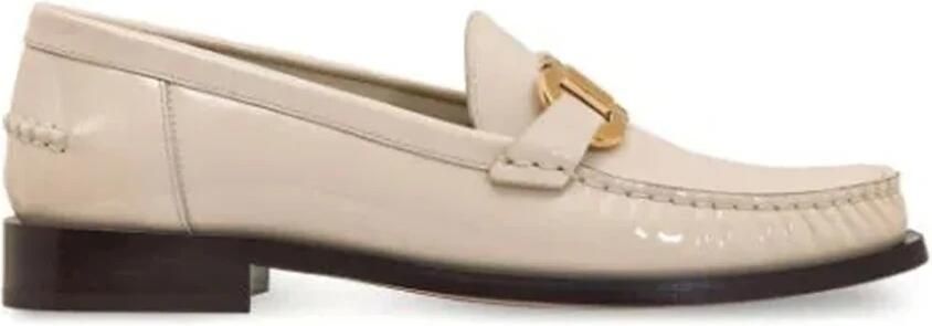 Salvatore Ferragamo Leren Loafers met Goudkleurige Hardware Beige Dames - Foto 2