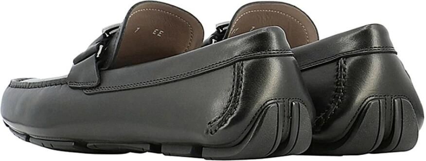 Salvatore Ferragamo Leather Loafers with Logo Buckle