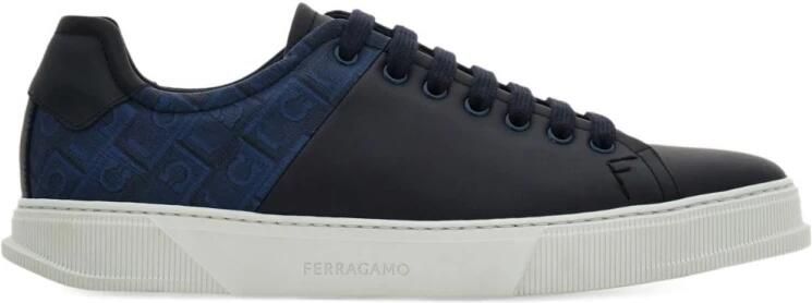 Ferragamo Monogram Panel Low-top Sneakers