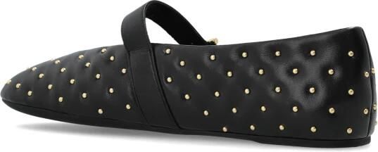 Ferragamo Nappa Leren Ballerina's met Studs en Haak-en-oogsluiting - Foto 10