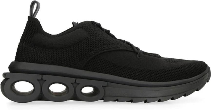 Salvatore Ferragamo Hardloopschoenen met technisch mesh en suède inzetstukken Black Heren - Foto 3