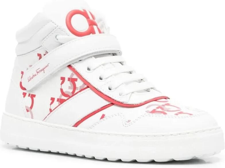 Ferragamo Noè High-Top Leren Sneakers - Foto 2