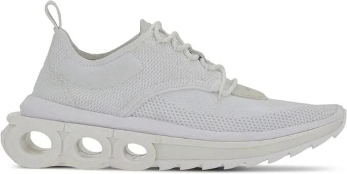Ferragamo Running Sneakers met Mesh en Leren Inzetstukken
