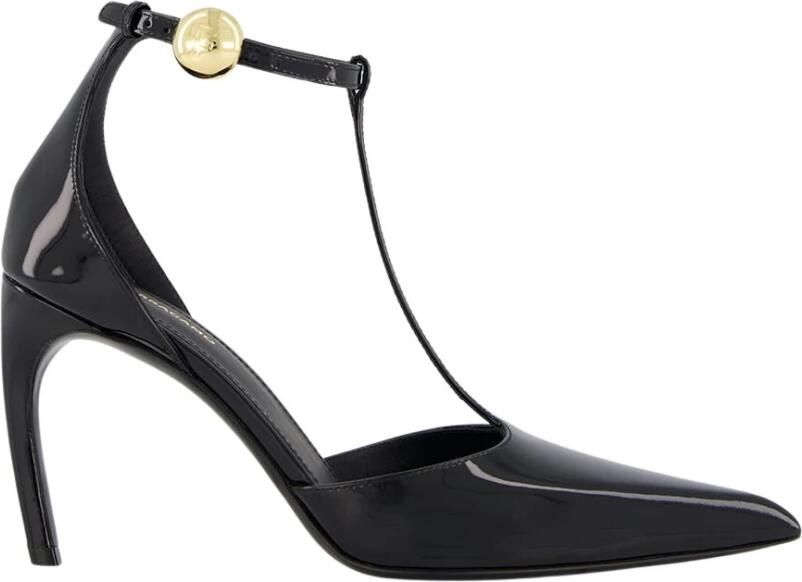 Ferragamo Patent T-Strap Pumps