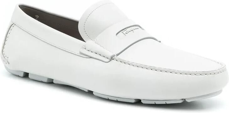 Ferragamo Penny-Slot leren driving loafers