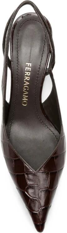 Ferragamo Pumps met puntige neus en slingback band - Foto 4
