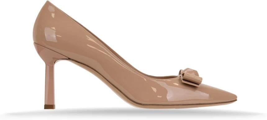 Ferragamo Pumps met puntige neus en strik