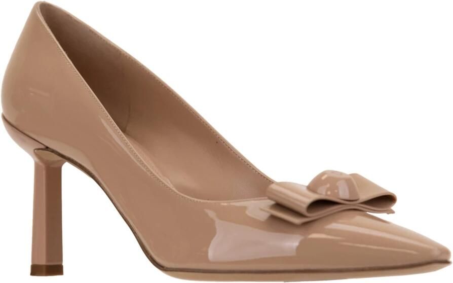 Ferragamo Pumps met puntige neus en strik - Foto 2