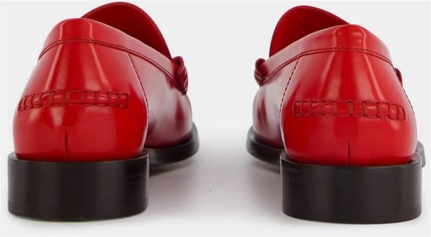 Ferragamo Rode Logo Mocassin Leren Schoenen