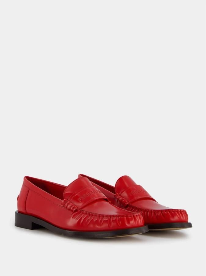 Ferragamo Rode Logo Mocassin Leren Schoenen - Foto 2