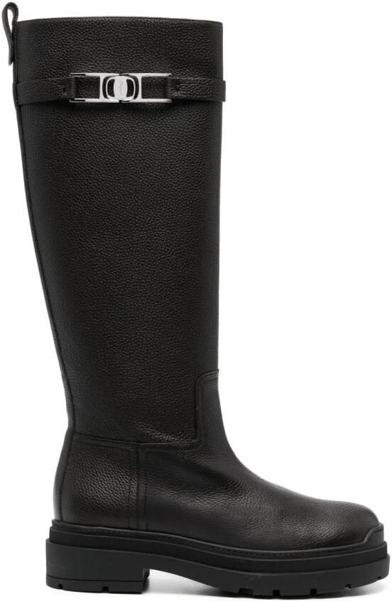 Salvatore Ferragamo Ryder knee-high boots Zwart Dames