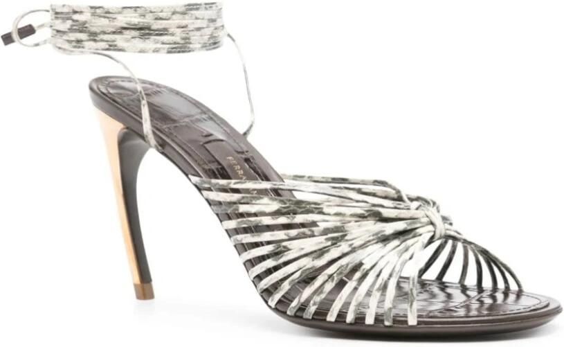 Ferragamo Sandalen met kooi-ontwerp van leer