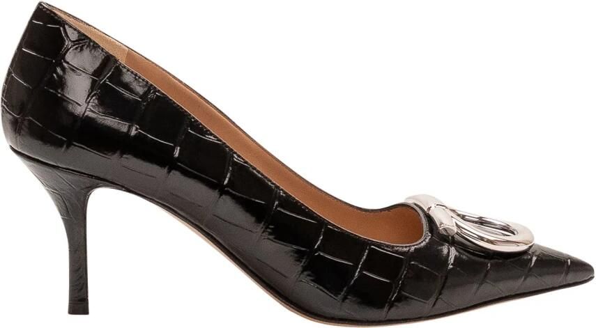 TOD'S Gomma Pesante Leather Loafers in zwart