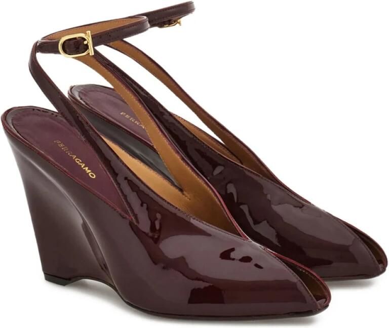 Ferragamo 90mm Peep-toe Sleehak Pumps - Foto 5