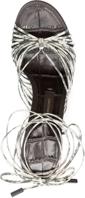 Ferragamo Sculpted Heel Caged Sandal - Foto 2