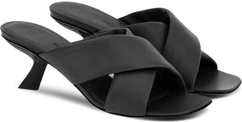 Ferragamo Sculpturale Hakken Crisscross Muilezelsandalen - Foto 3