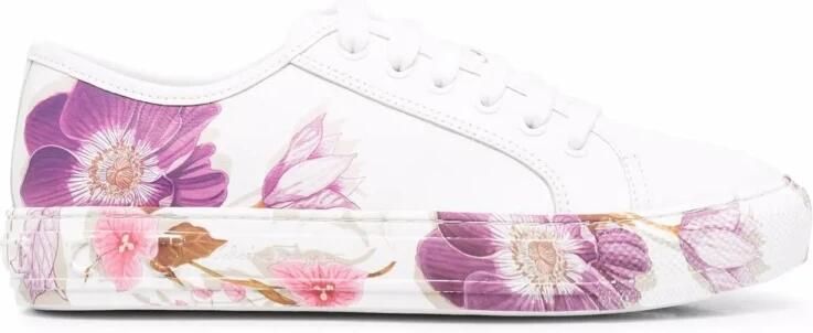 Salvatore Ferragamo Borg floral sneakers Wit Dames