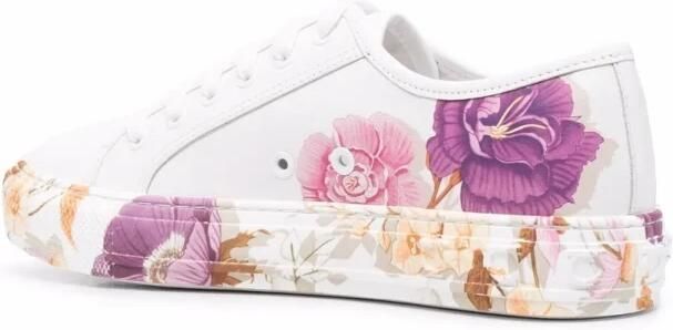 Salvatore Ferragamo Borg floral sneakers Wit Dames - Foto 3