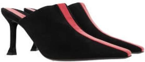 Salvatore Ferragamo Zwarte Suède Sandalen met Rode Contrastdetail Multicolor Dames - Foto 3