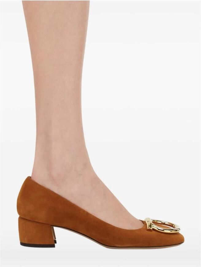 Ferragamo Suede Leder Pomp - Foto 2