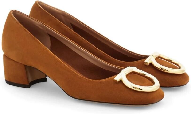 Ferragamo Suede Leder Pomp - Foto 5