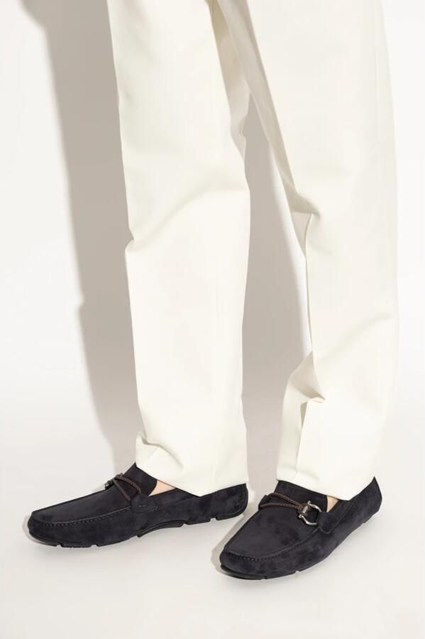 Ferragamo Suede Loafers met Gesp - Foto 2